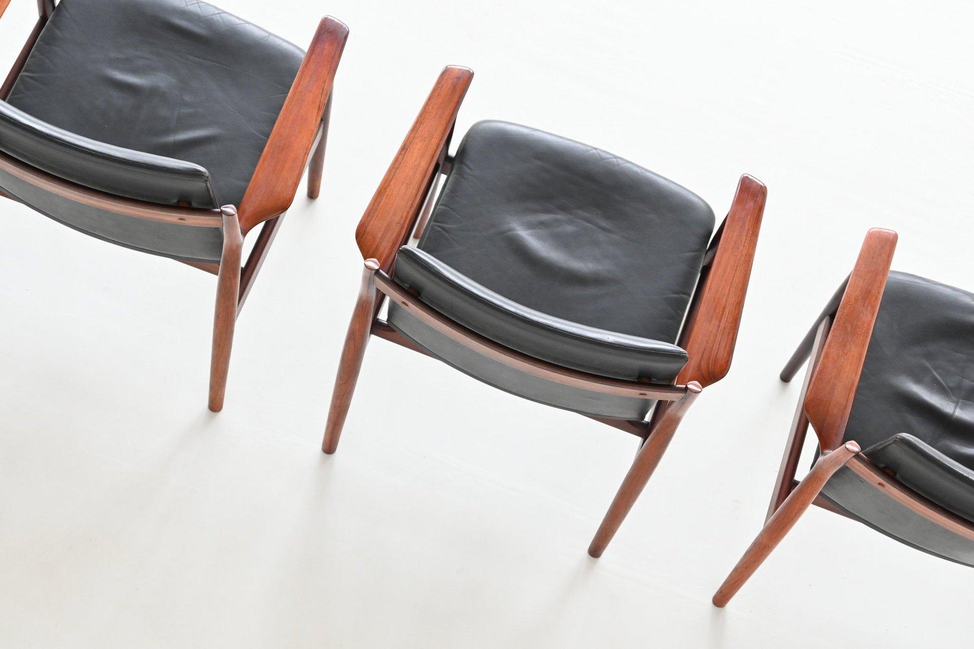Mid-20th Century Arne Vodder armchairs model 432 in rosewood Sibast Furniture Denmark 1960 For Sale