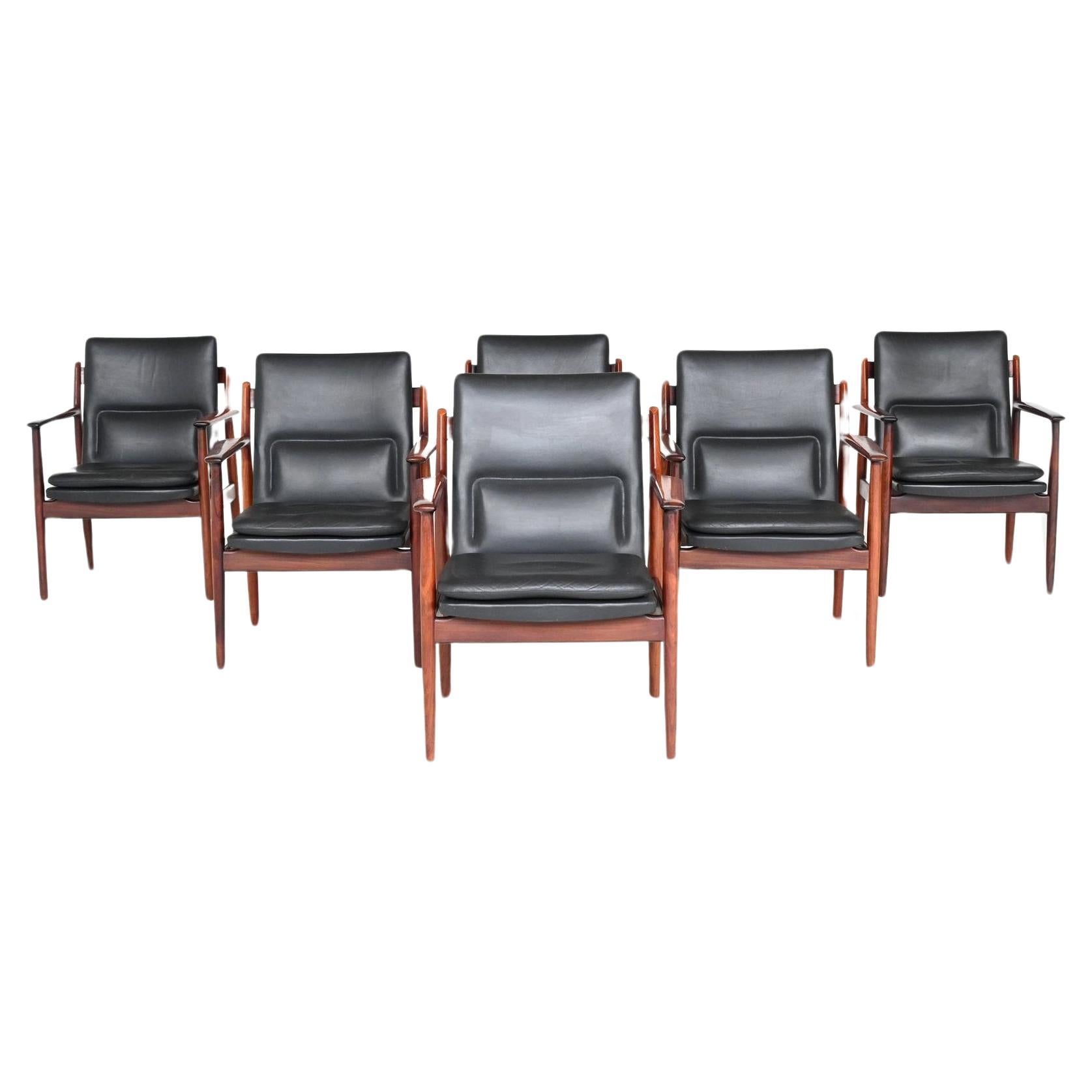 Arne Vodder armchairs model 432 in rosewood Sibast Furniture Denmark 1960