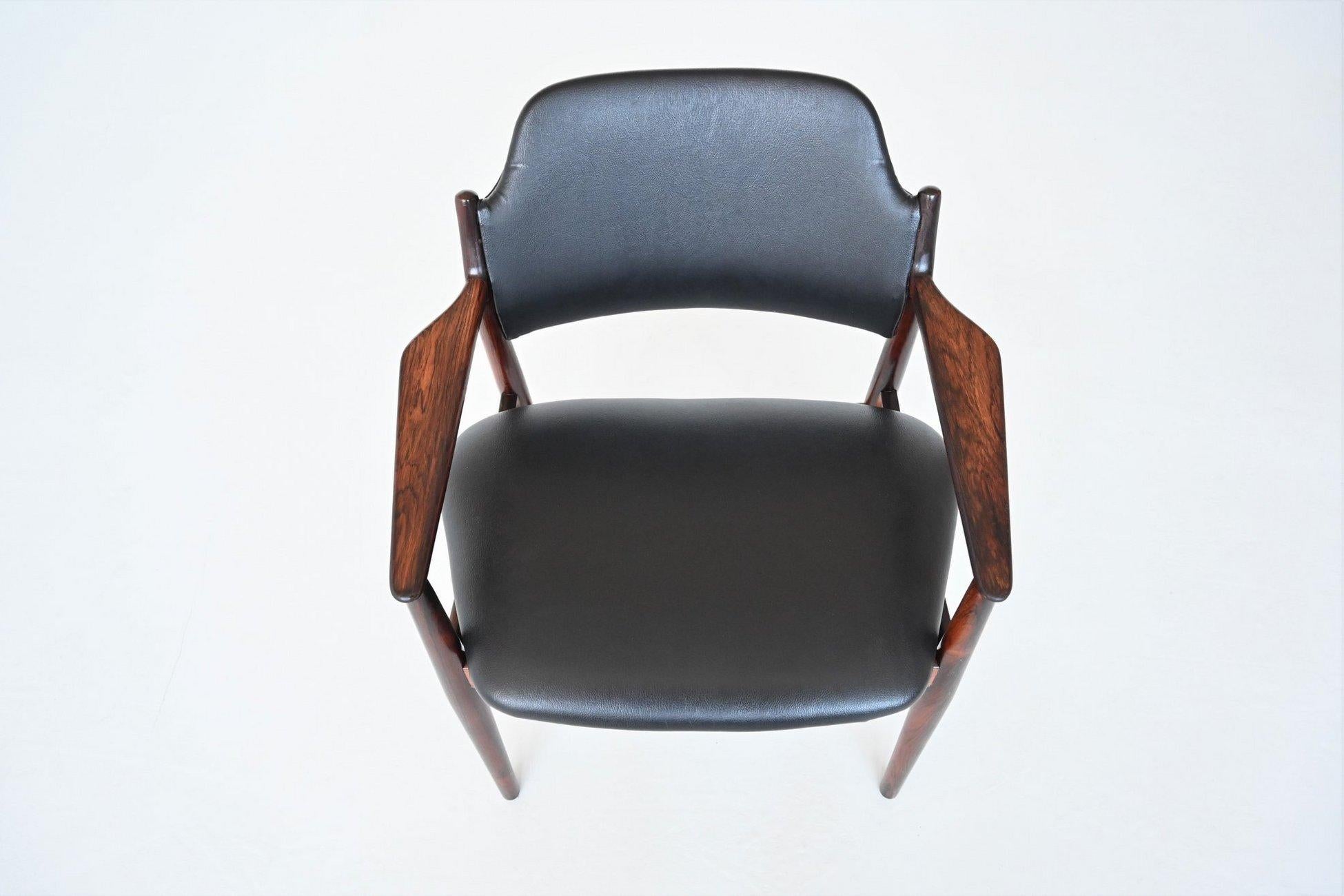 Arne Vodder armchairs model 62A in rosewood Sibast Mobler Denmark 1960 For Sale 9
