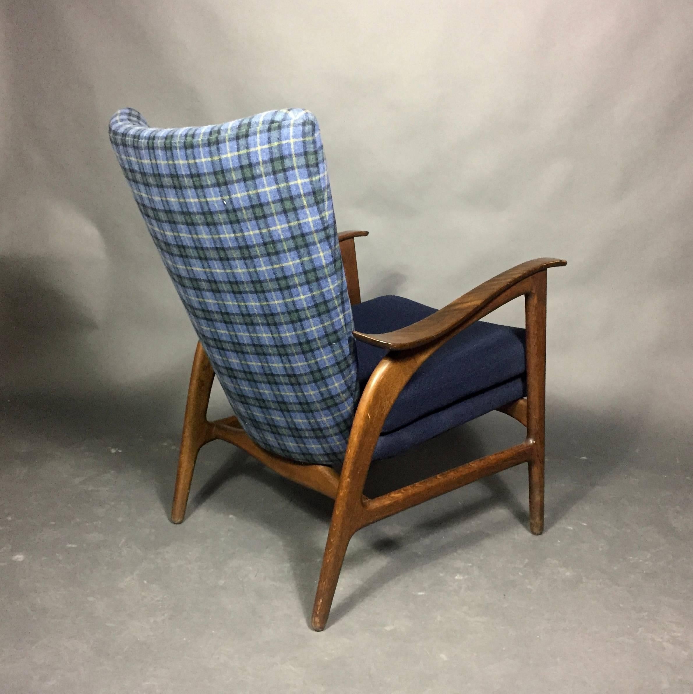 Arne Vodder ‘Attributed’ Lacquered Beech Armchair, 1950s, Denmark In Good Condition In Hudson, NY