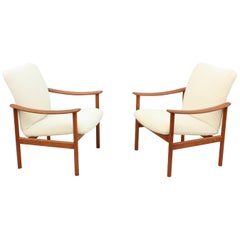 Arne Vodder Attributed Teak Lounge Chairs