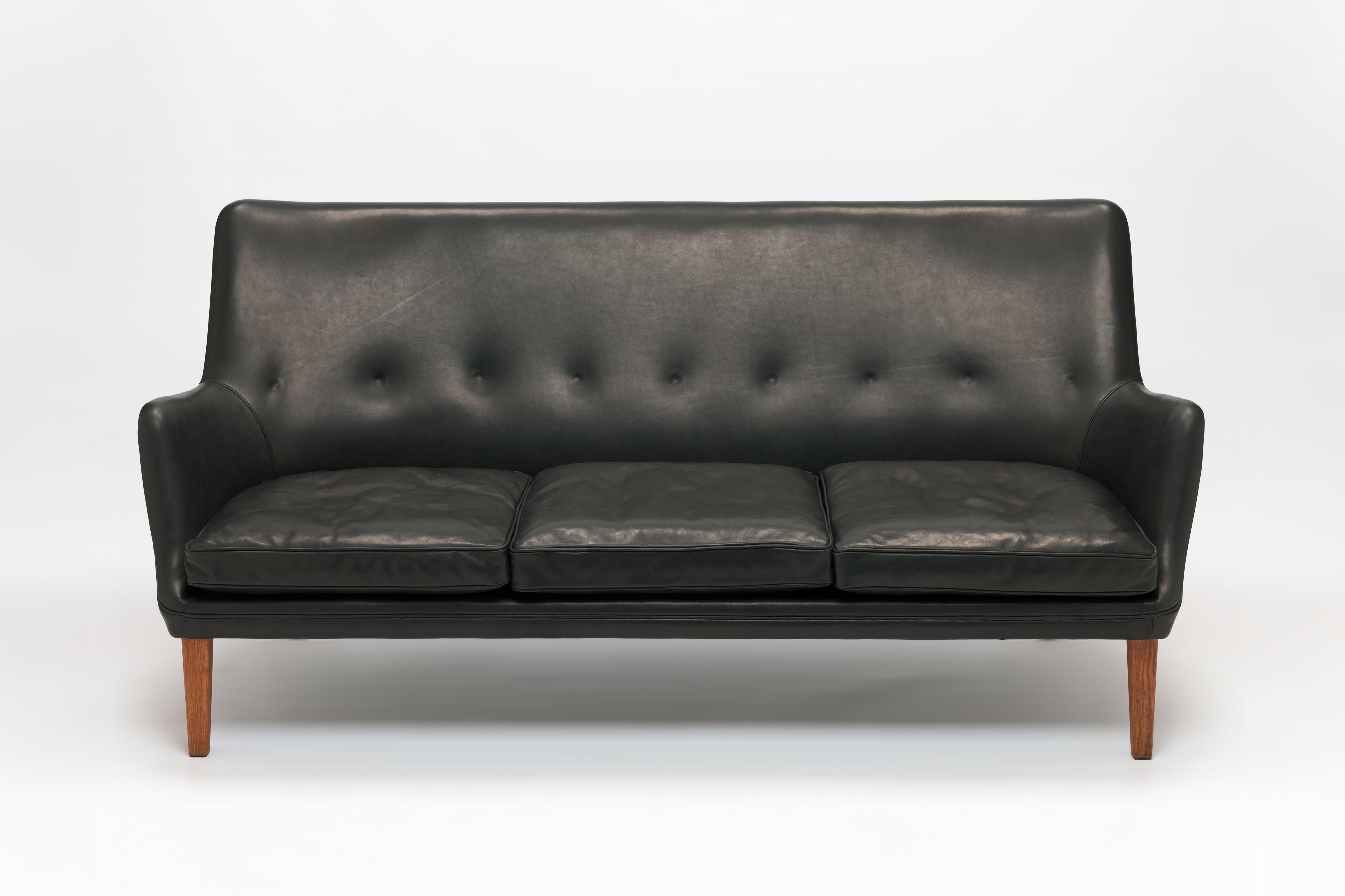 Arne Vodder AV53 / 3 Sofa by Ivan Schlechter For Sale 8