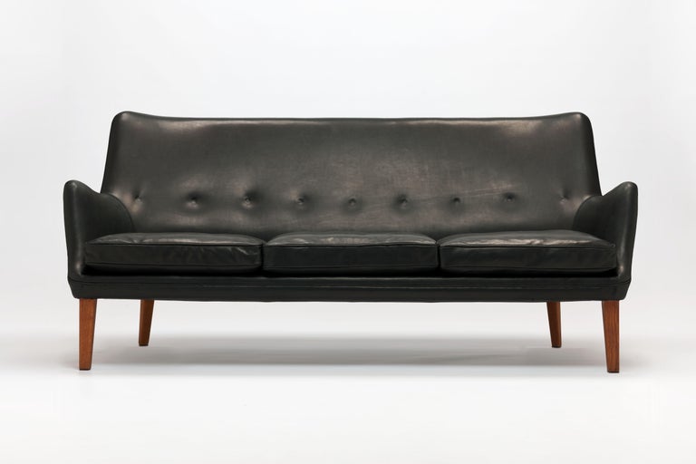 Arne Vodder AV53 / 3 Sofa by Ivan Schlechter, Denmark For Sale at 1stDibs