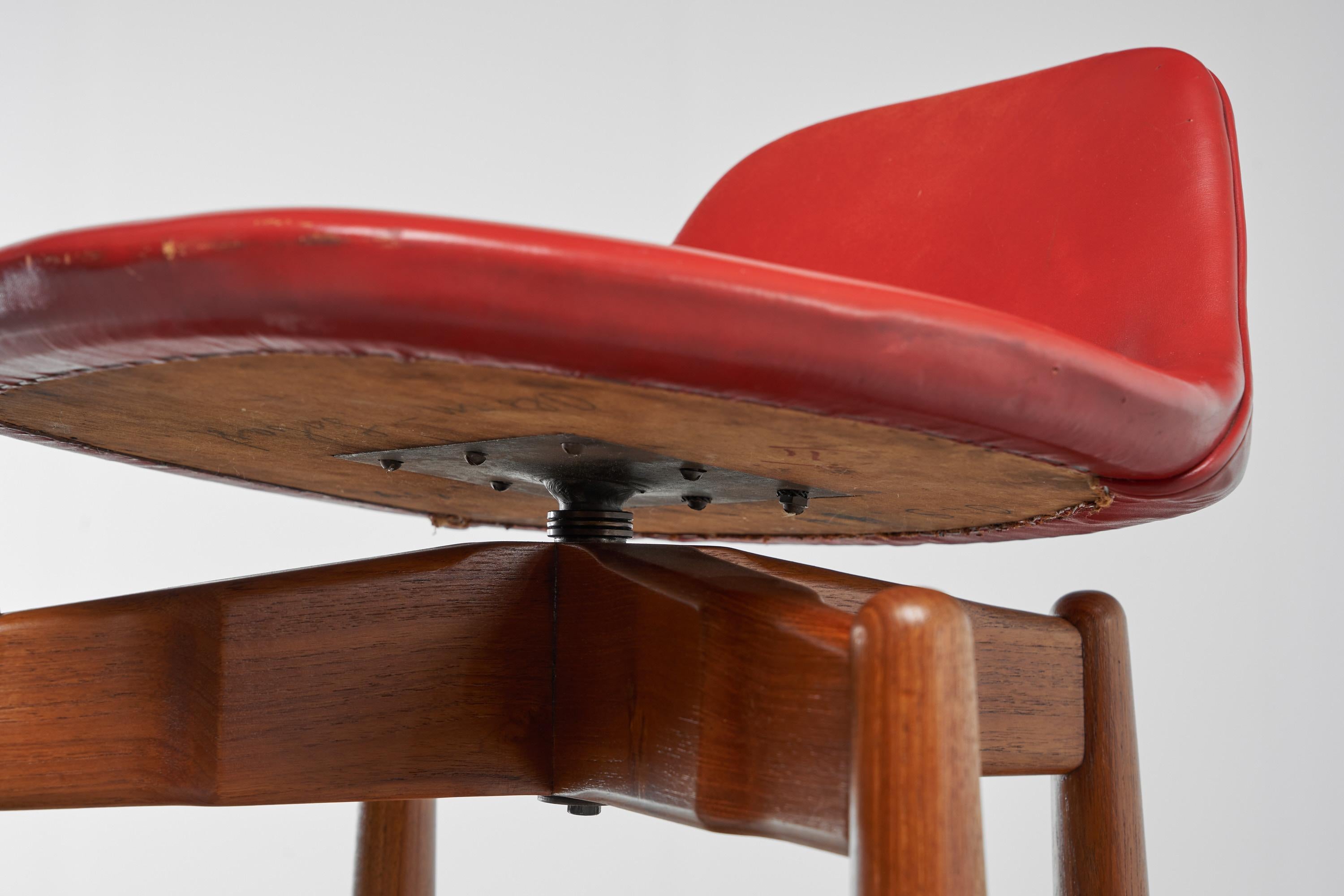Arne Vodder bar stools model 64 Sibast Denmark 1960 For Sale 3
