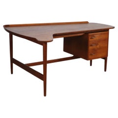 Bureau B085 en teck de Arne Vodder Boomerang pour Bovirke, Danemark, 1956