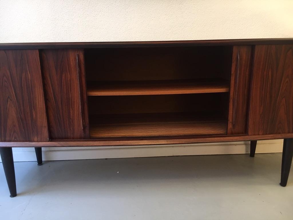 Scandinavian Modern Arne Vodder Bow Front Rosewood Sideboard