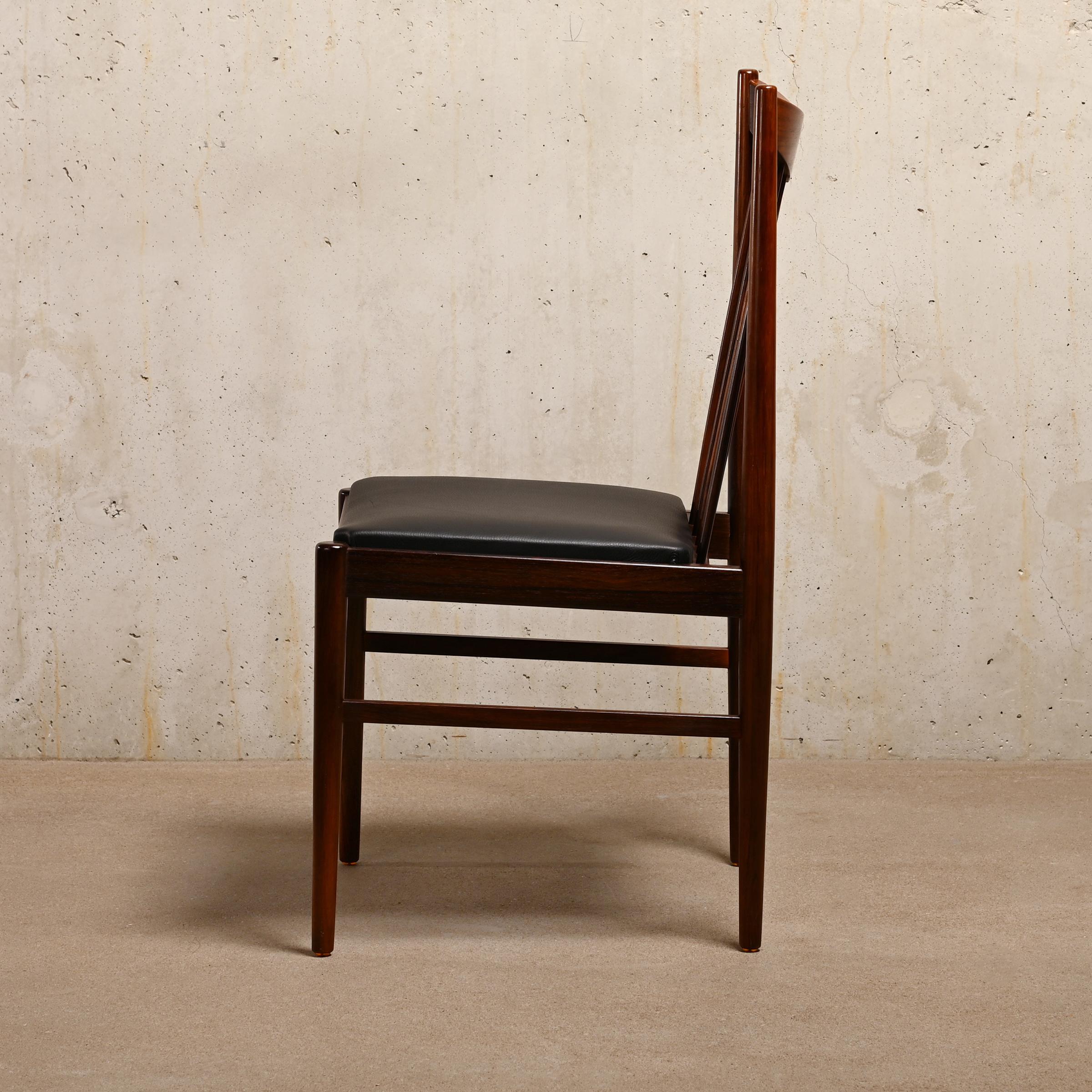 Arne Vodder Brazilian Rosewood Dining Chairs Model 422 for Sibast Furniture 3