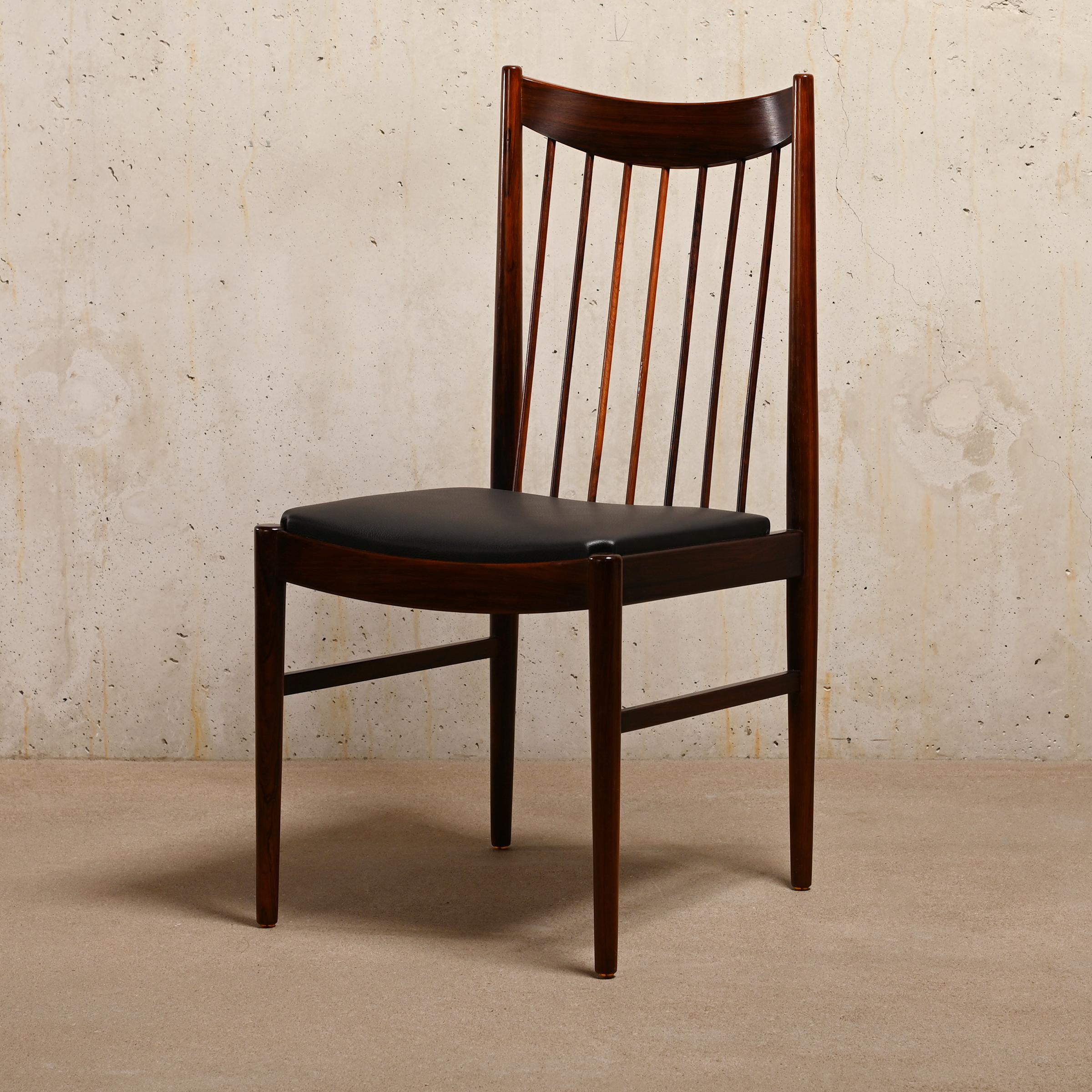 Arne Vodder Brazilian Rosewood Dining Chairs Model 422 for Sibast Furniture 4