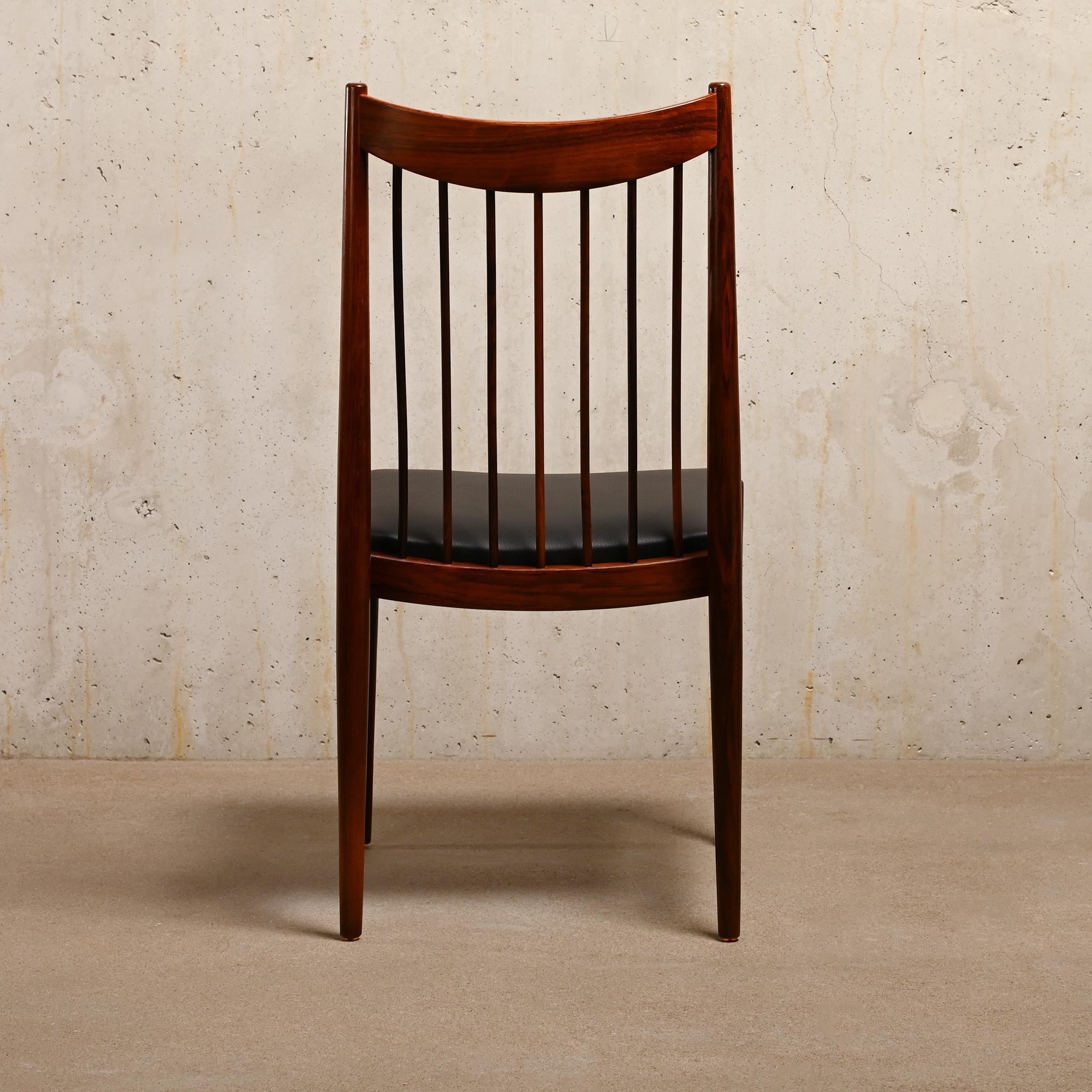 Arne Vodder Brazilian Rosewood Dining Chairs Model 422 for Sibast Furniture 1