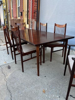 Arne Vodder Brazilian Rosewood Table and 6 Chairs for Sibast Denmark