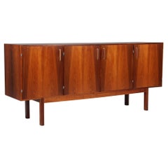 Armoire Arne Vodder à 4 portes, en bois de rose et aluminium. Danemark années 1960