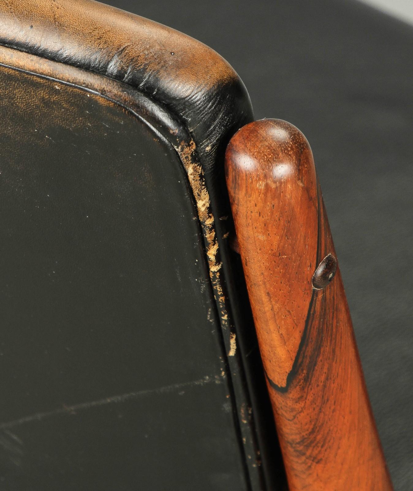Leather Arne Vodder Chair for Sibast Møbler For Sale
