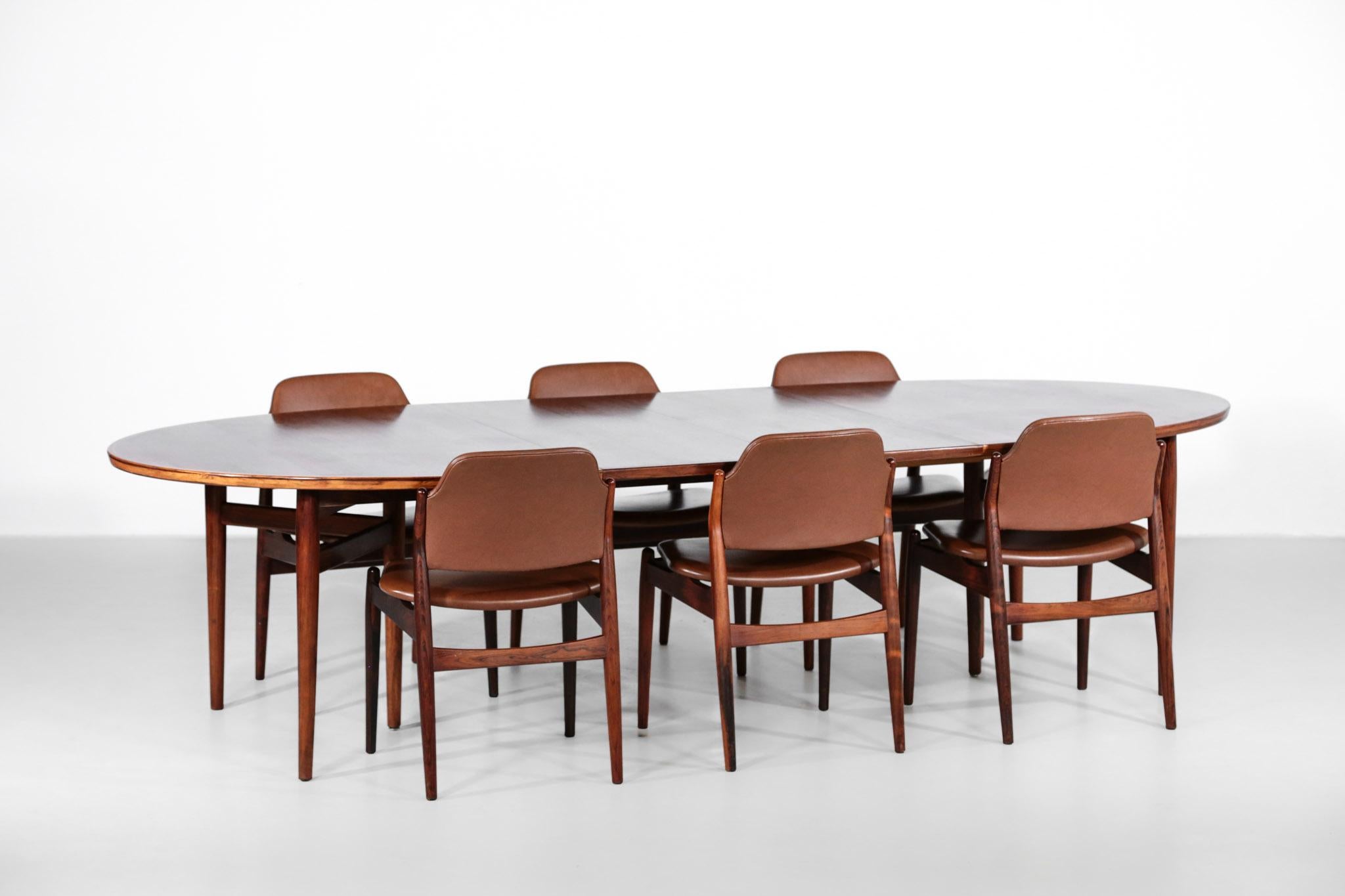 Arne Vodder Chairs, Set of 6 in solid wood Denmark For Sale 10