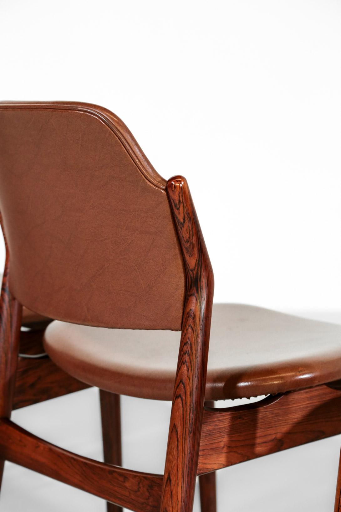 Scandinavian Modern Arne Vodder Chairs, Set of 6 in solid wood Denmark For Sale