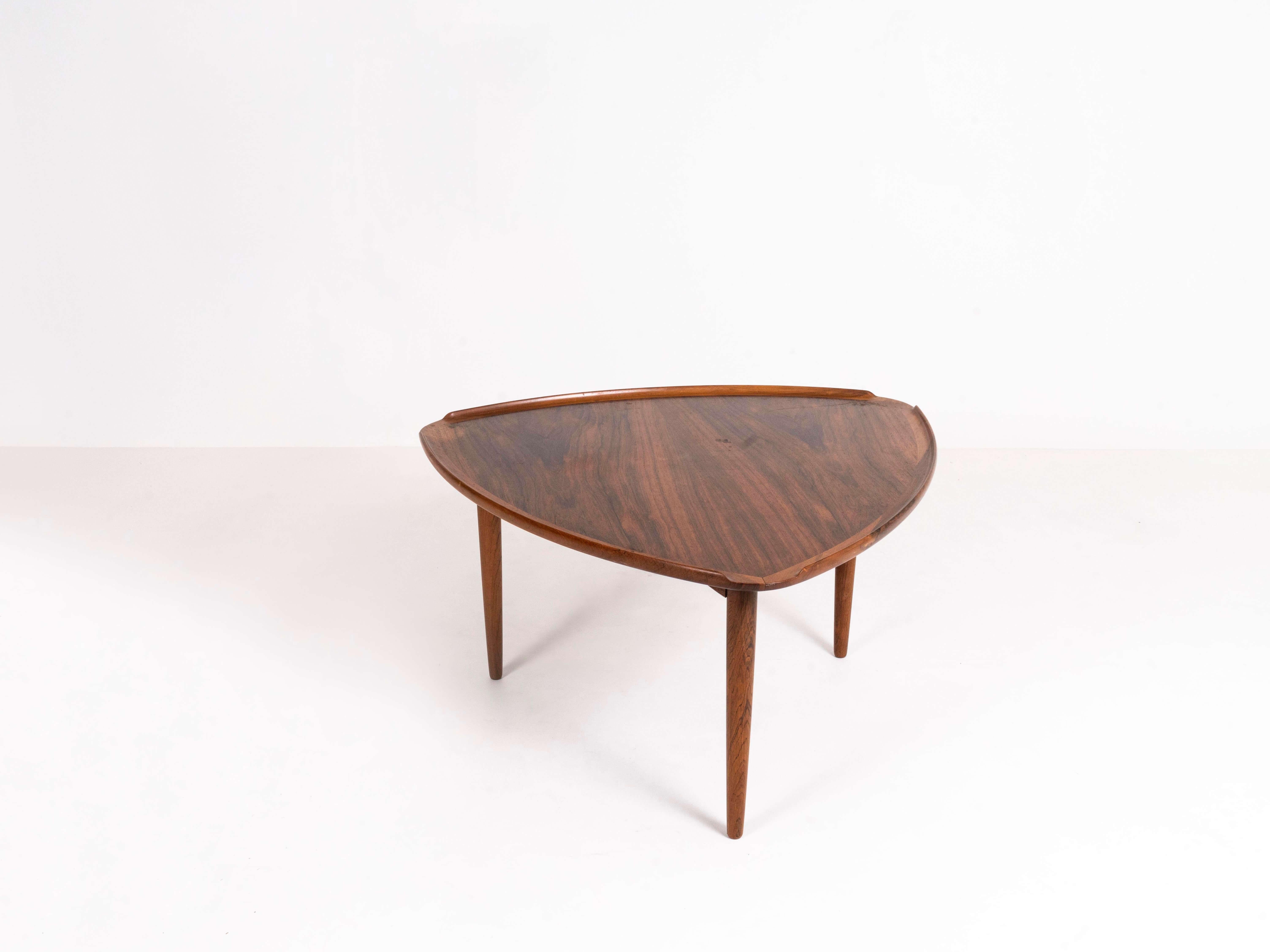 Danish Poul Jensen Coffee Table in Rosewood for Silkeborg, Denmark, 1950s