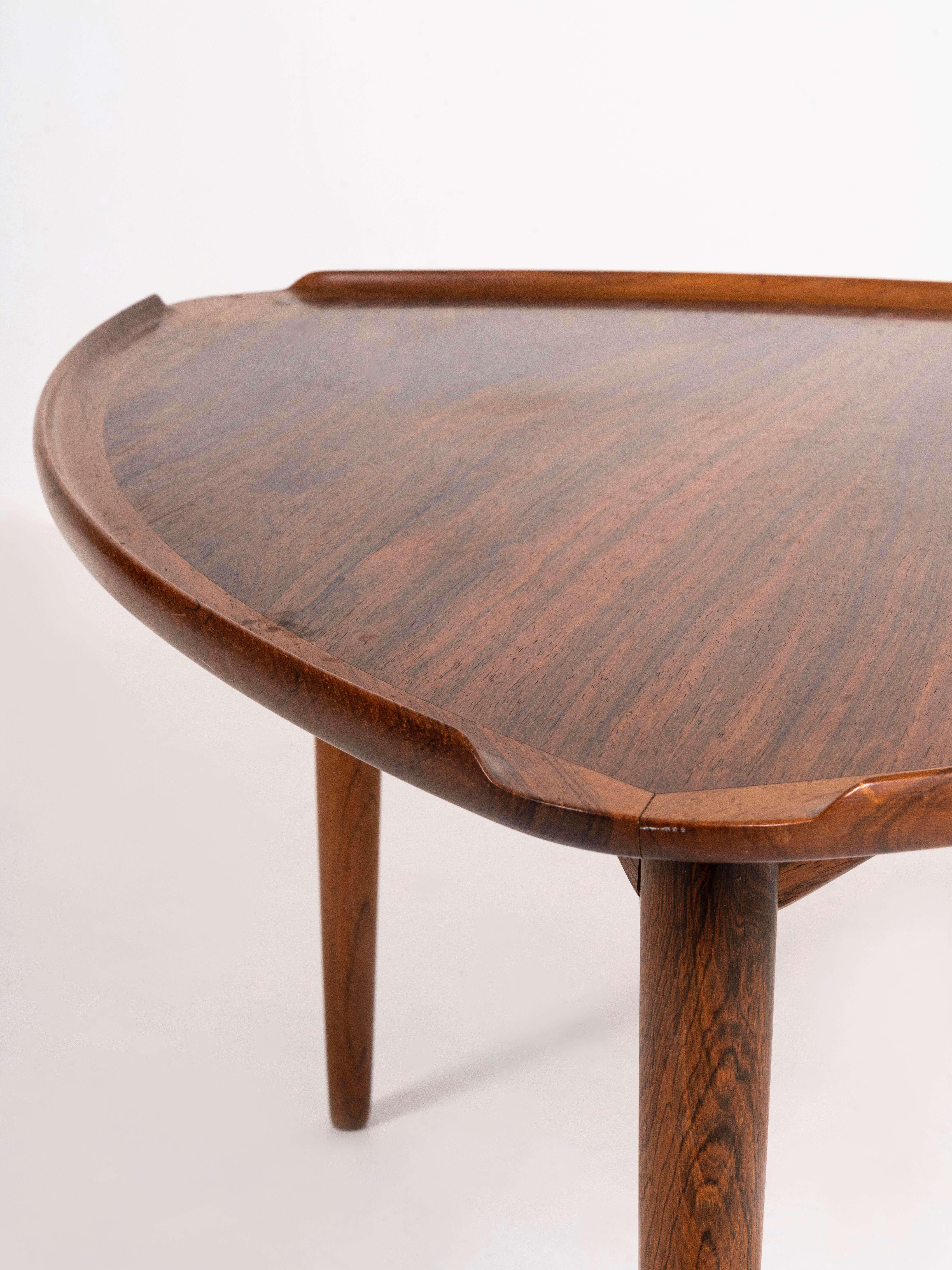 Mid-20th Century Poul Jensen Coffee Table in Rosewood for Silkeborg, Denmark, 1950s