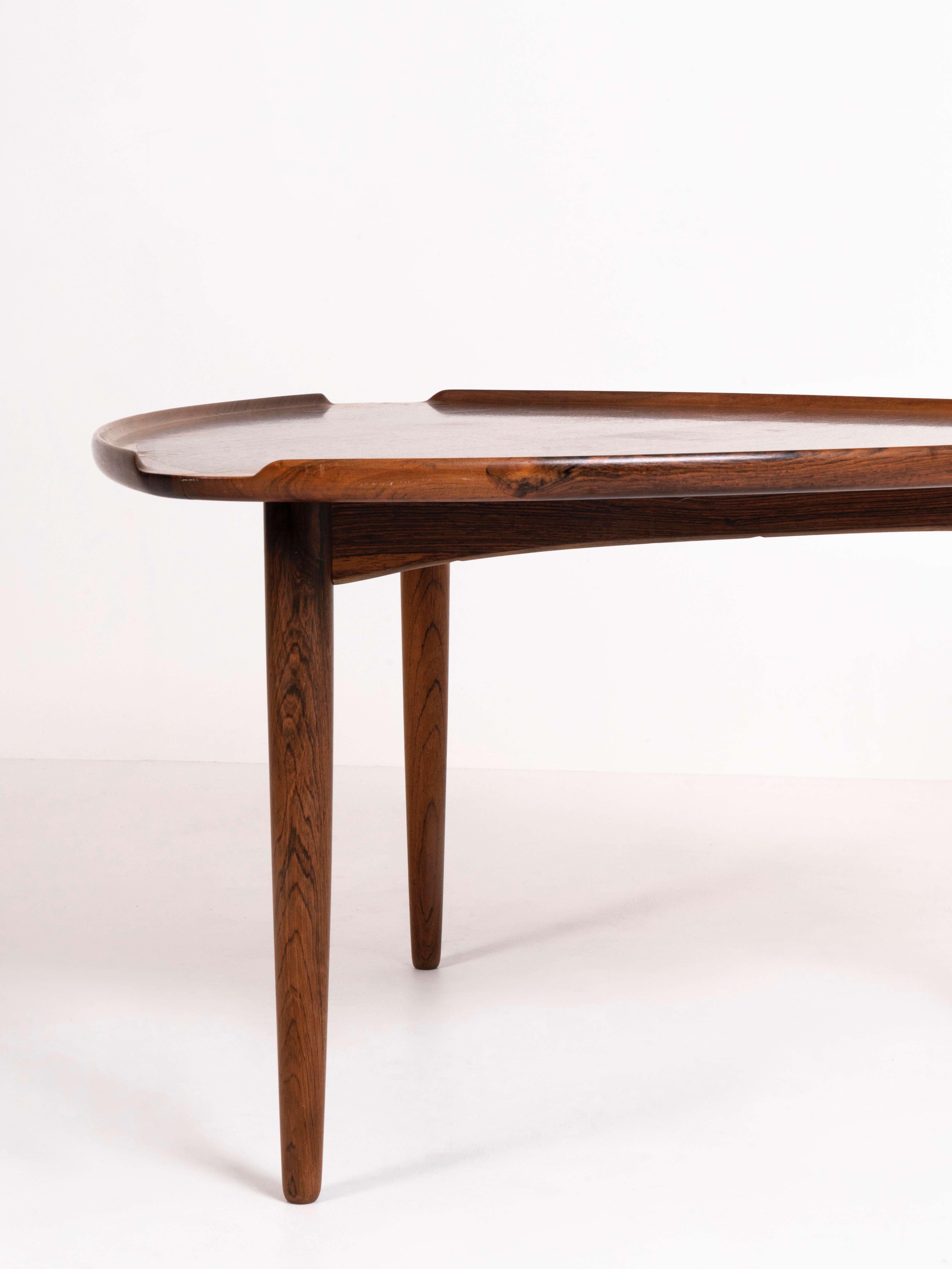 Poul Jensen Coffee Table in Rosewood for Silkeborg, Denmark, 1950s 1