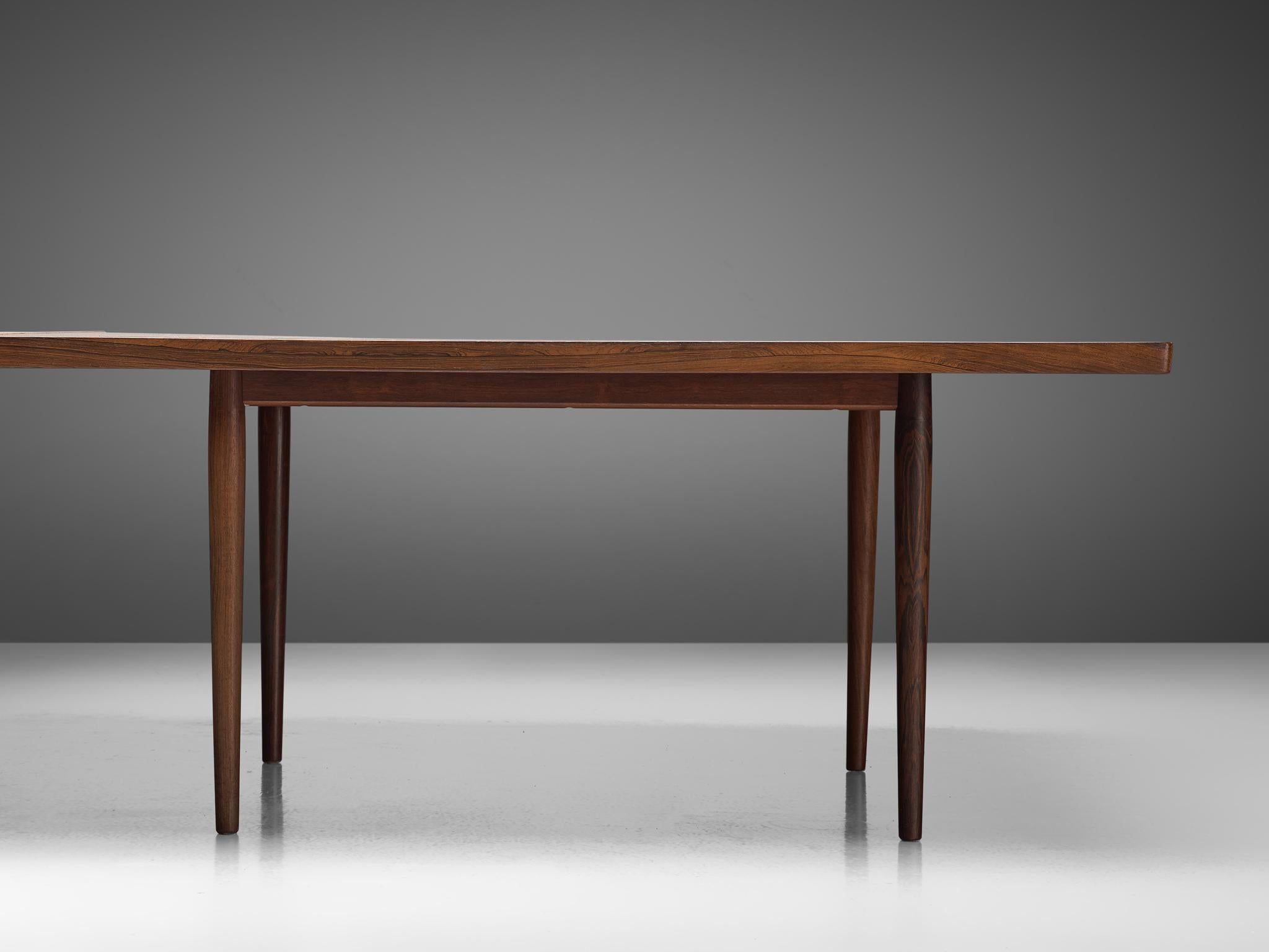 Arne Vodder Conference Table in Rosewood In Good Condition In Waalwijk, NL