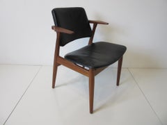 Arne Vodder Danish Chair Teak / Leather for Helge Sibast