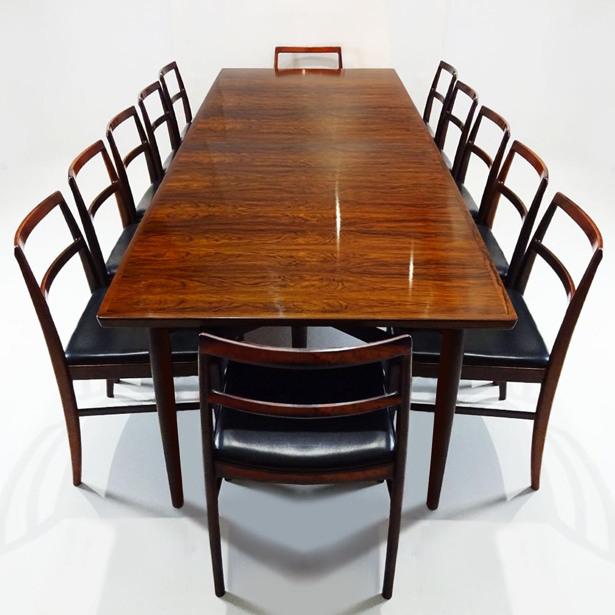 mid century modern dining table for 12
