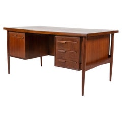 Arne Vodder Dänisch Midcentury Teak Executive Schreibtisch