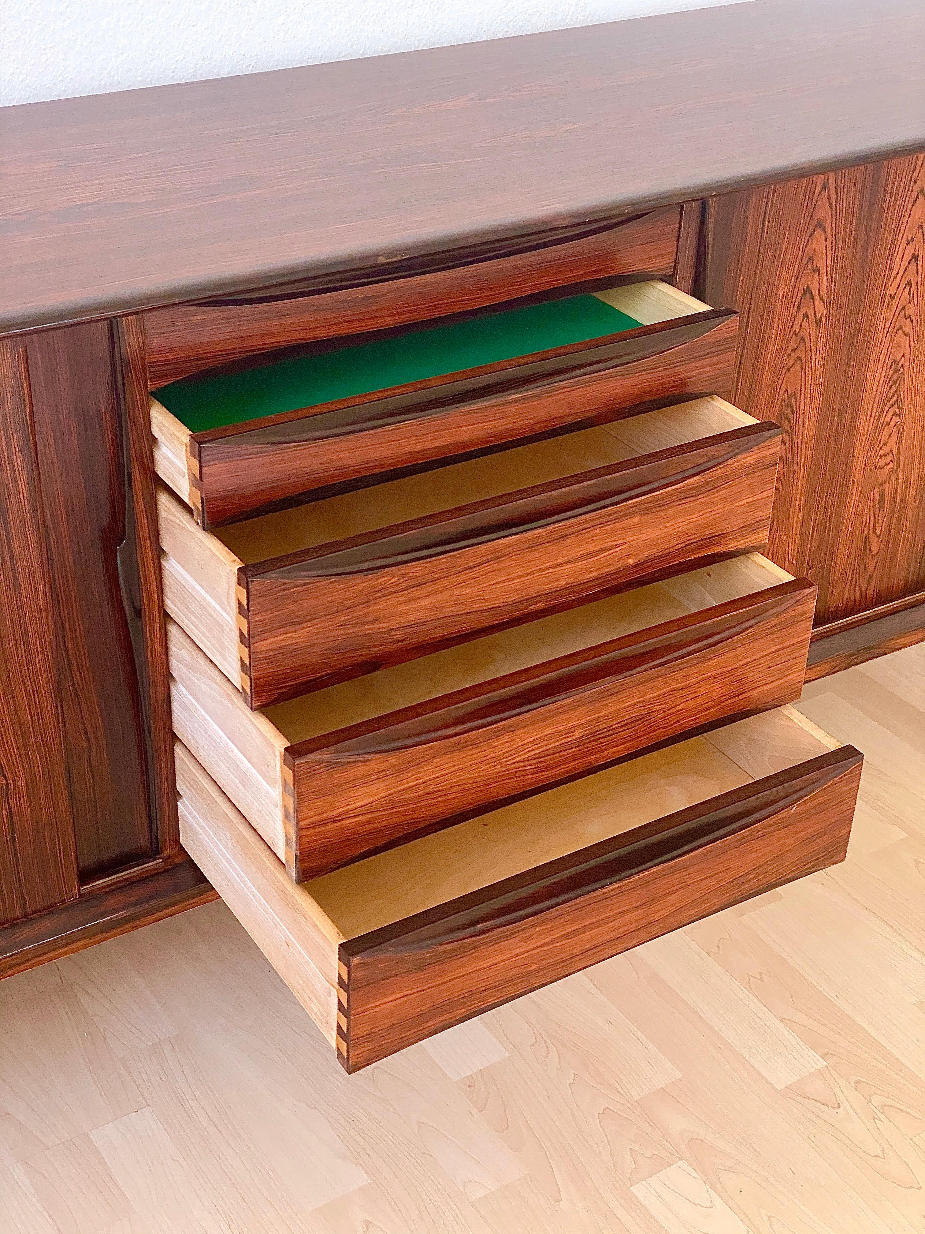 Arne Vodder Danish Modern Rosewood Sideboard or Credenza by Skovby Møbelfabrik 1