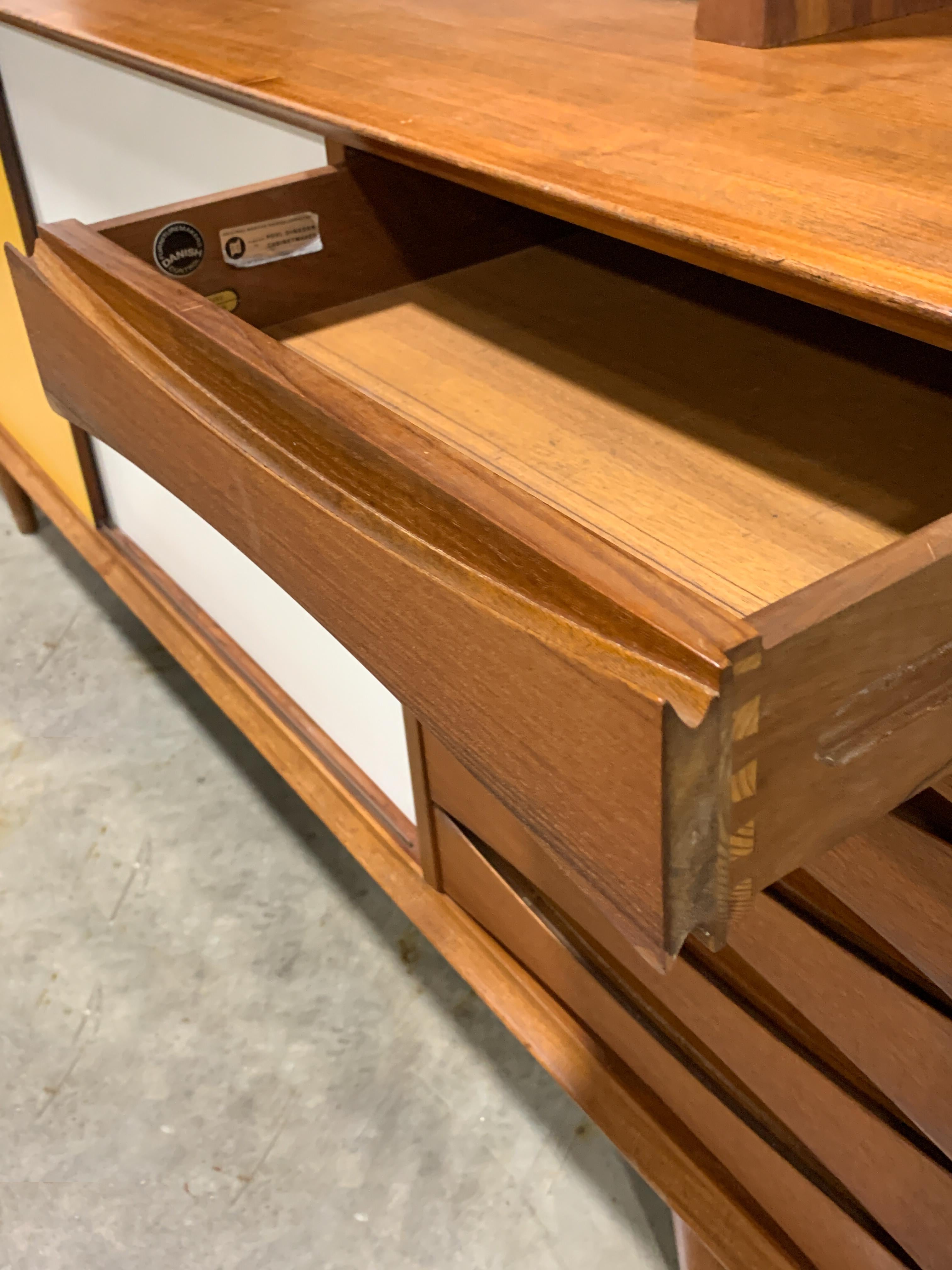 Arne Vodder Danish Modern Teak Credenza and Hutch 12