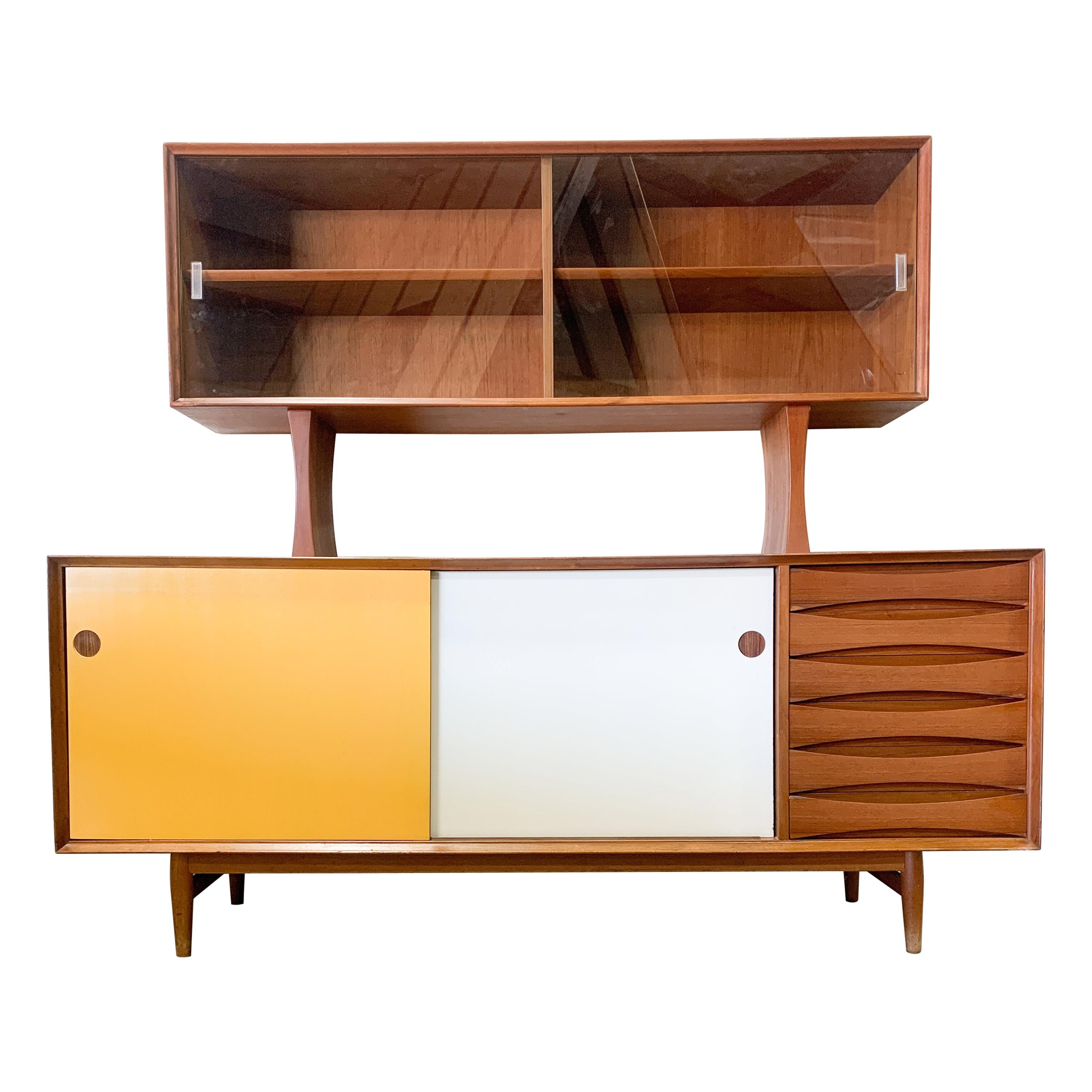 Arne Vodder Danish Modern Teak Credenza and Hutch