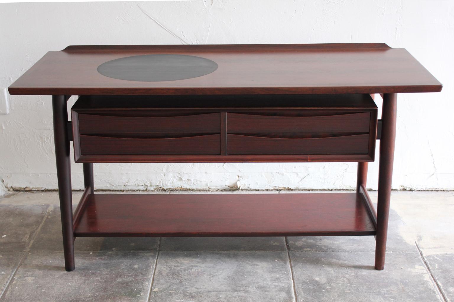 Arne Vodder Danish Rosewood Console Entryway Table for Sibast In Excellent Condition In San Diego, CA