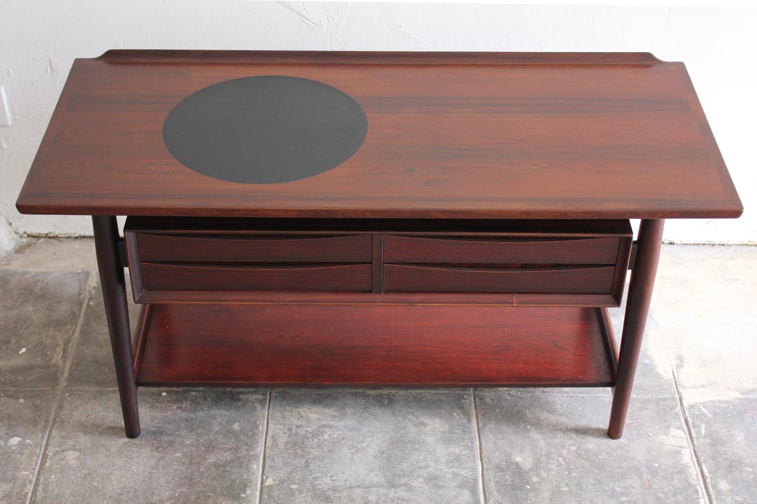 20th Century Arne Vodder Danish Rosewood Console Entryway Table for Sibast