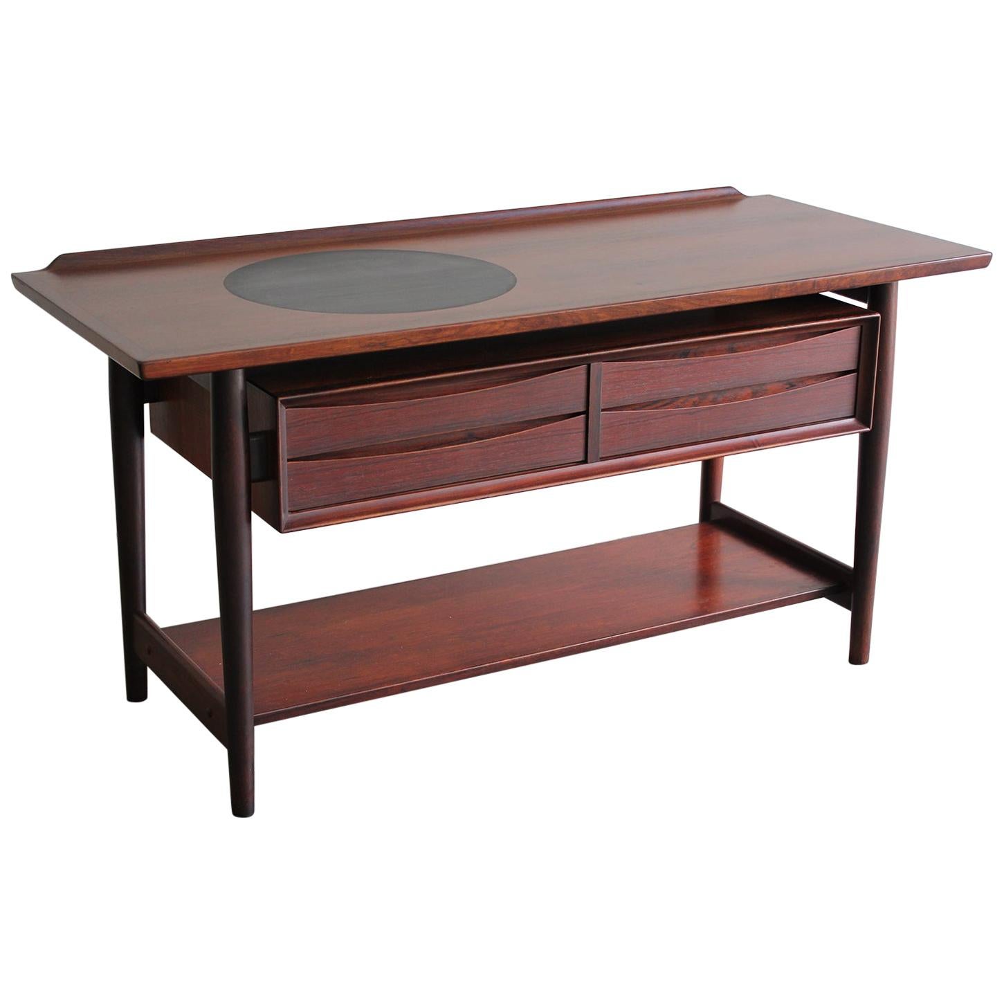 Arne Vodder Danish Rosewood Console Entryway Table for Sibast
