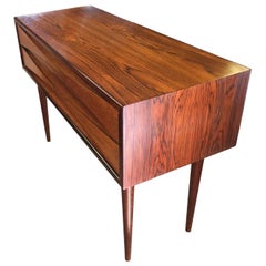 Arne Vodder Danish Rosewood Two-Drawer Side Table