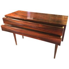 Arne Vodder Danish Rosewood Two-Drawer Side Table