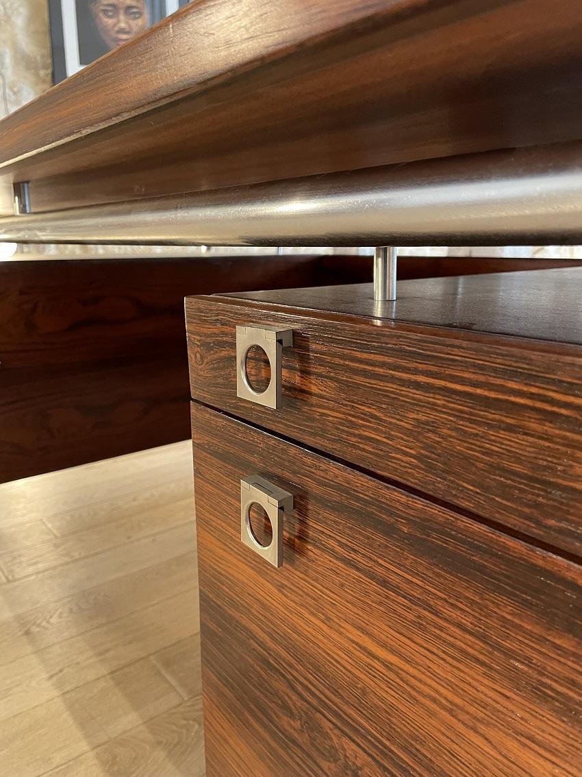 Danish Arne Vodder Desk for Sibast – Rosewood and Metal For Sale