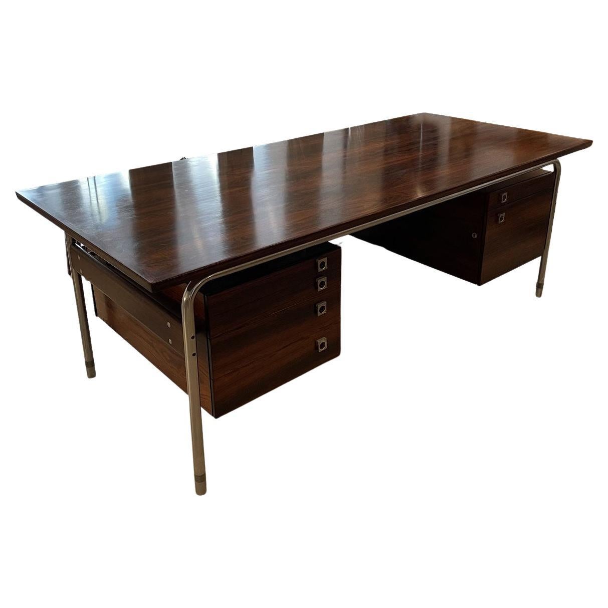 Arne Vodder Desk for Sibast – Rosewood and Metal For Sale
