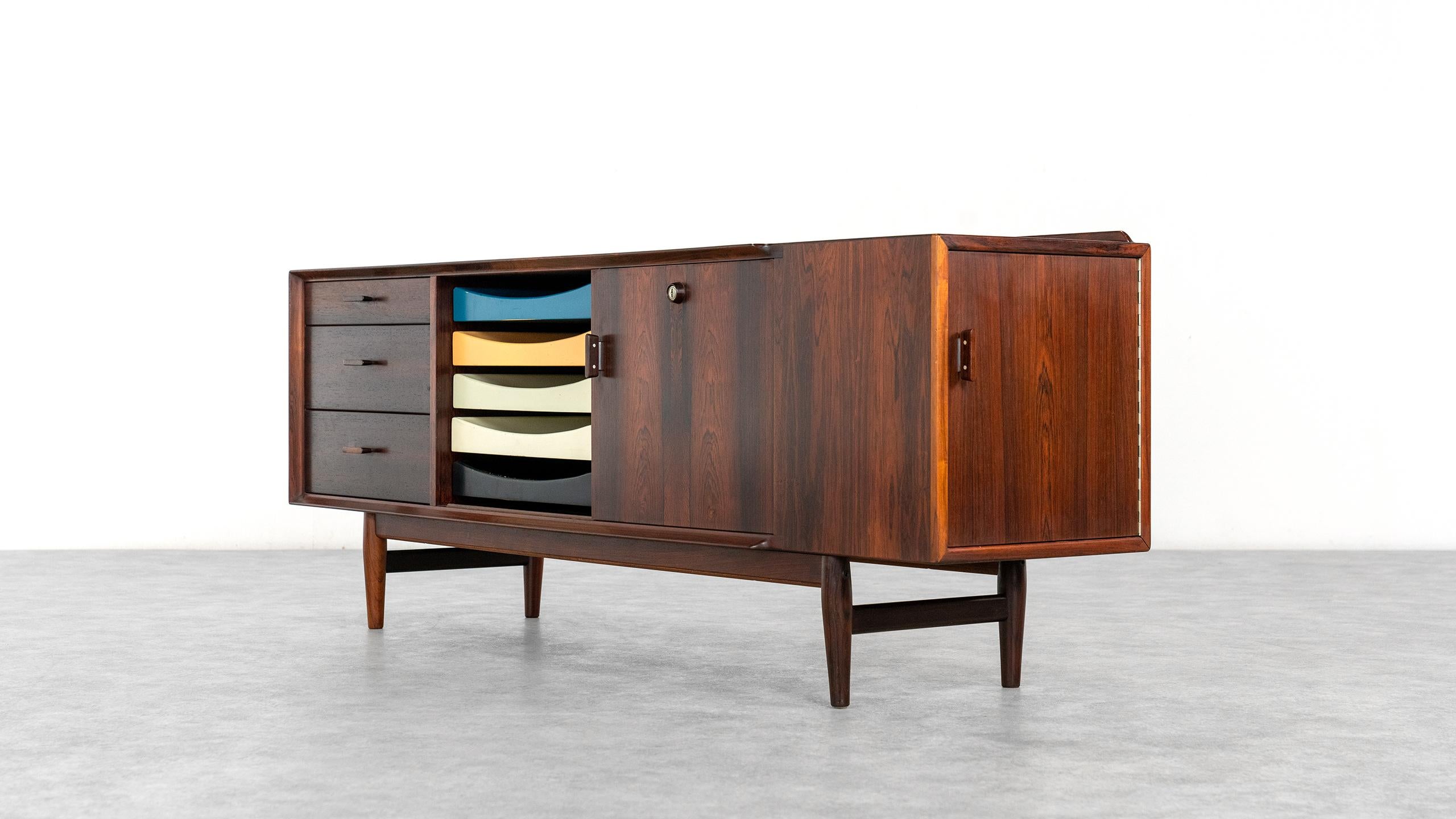Bureau Arne Vodder & Buffet:: modèle 209 en 1955 par Sibast Møbelfrabrik:: Danemark 11