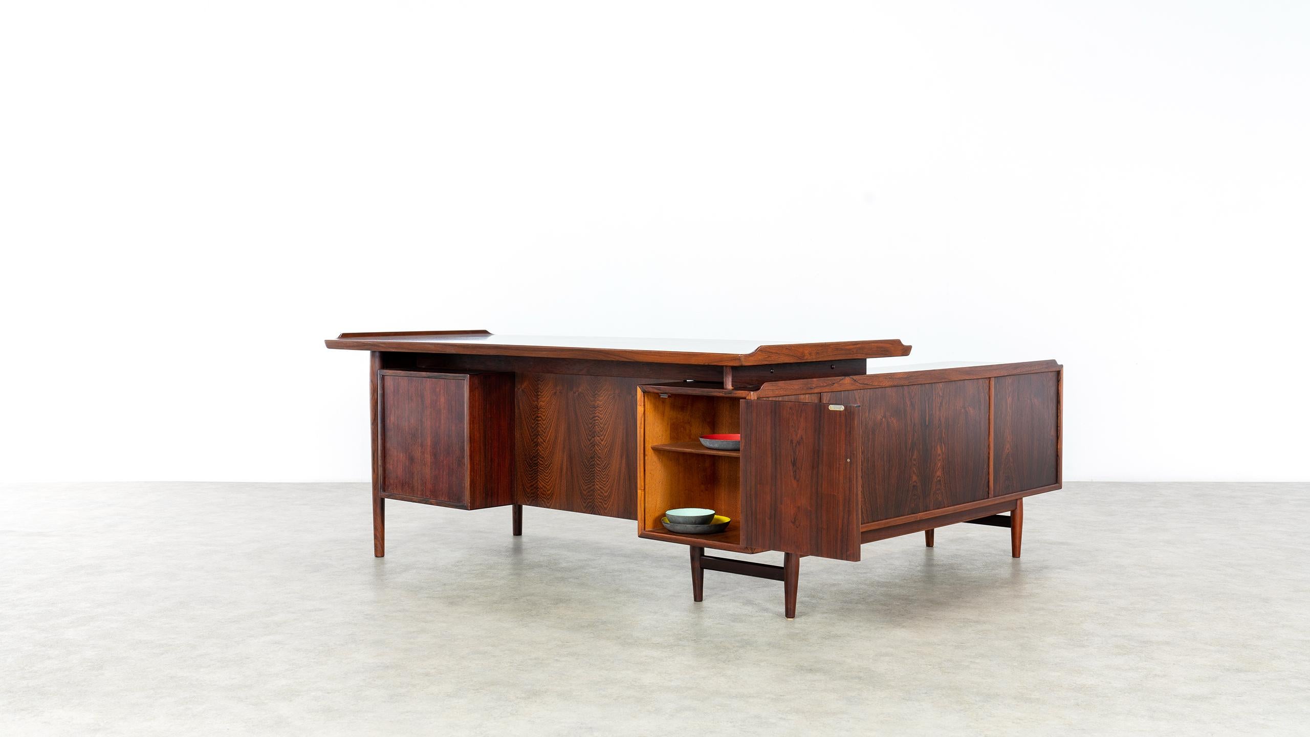 Arne Vodder Desk & Sideboard Rio Rosewood, 1955 by Sibast Møbelfrabrik, Denmark 4