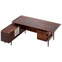 Arne Vodder Desk with Sideboard Model 209 Produced by Sibast Møbelfabrik