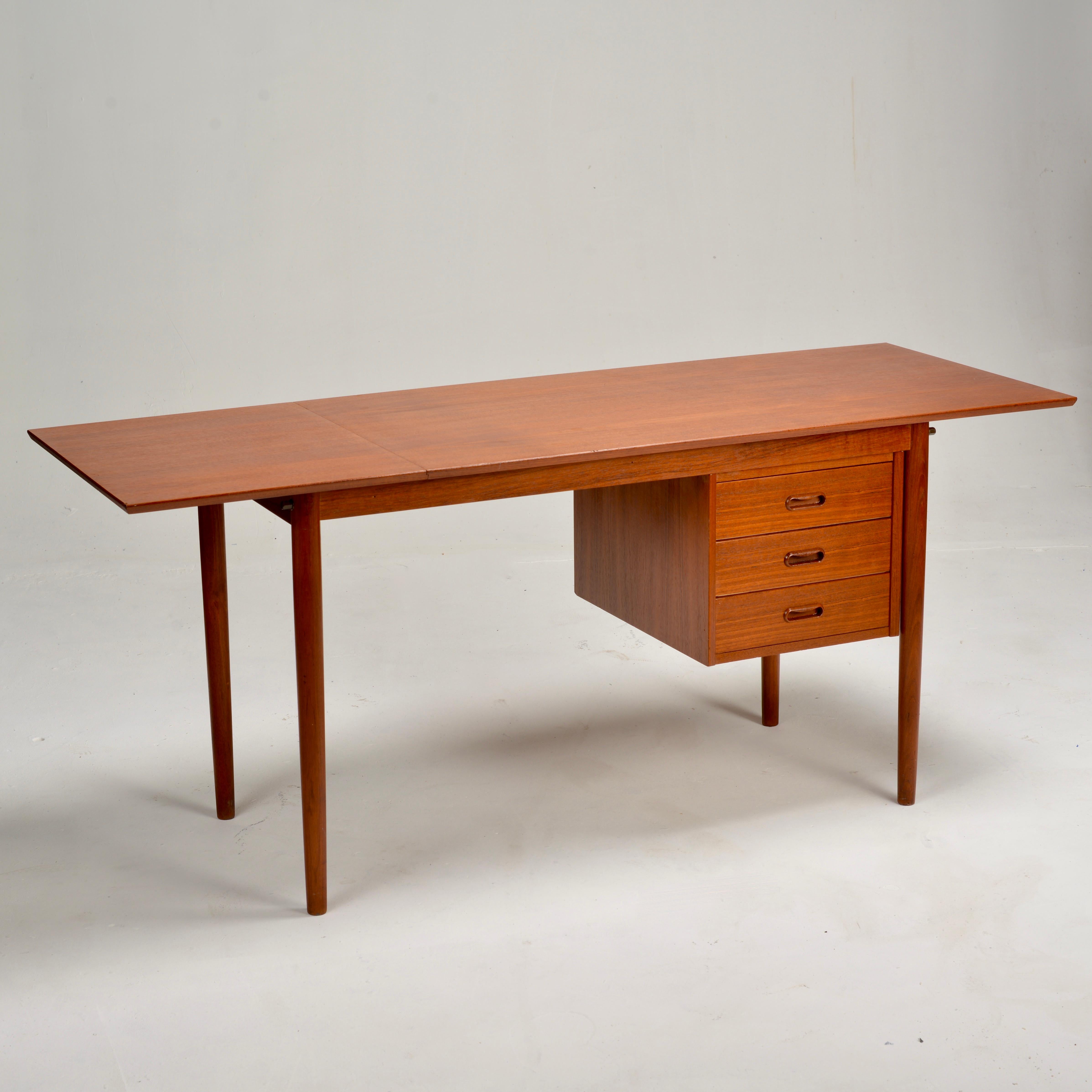 Scandinavian Modern Arne Vodder Desk with Sliding Drawers