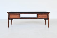 Arne Vodder desker in rosewood and leather Sibast Denmark 1960