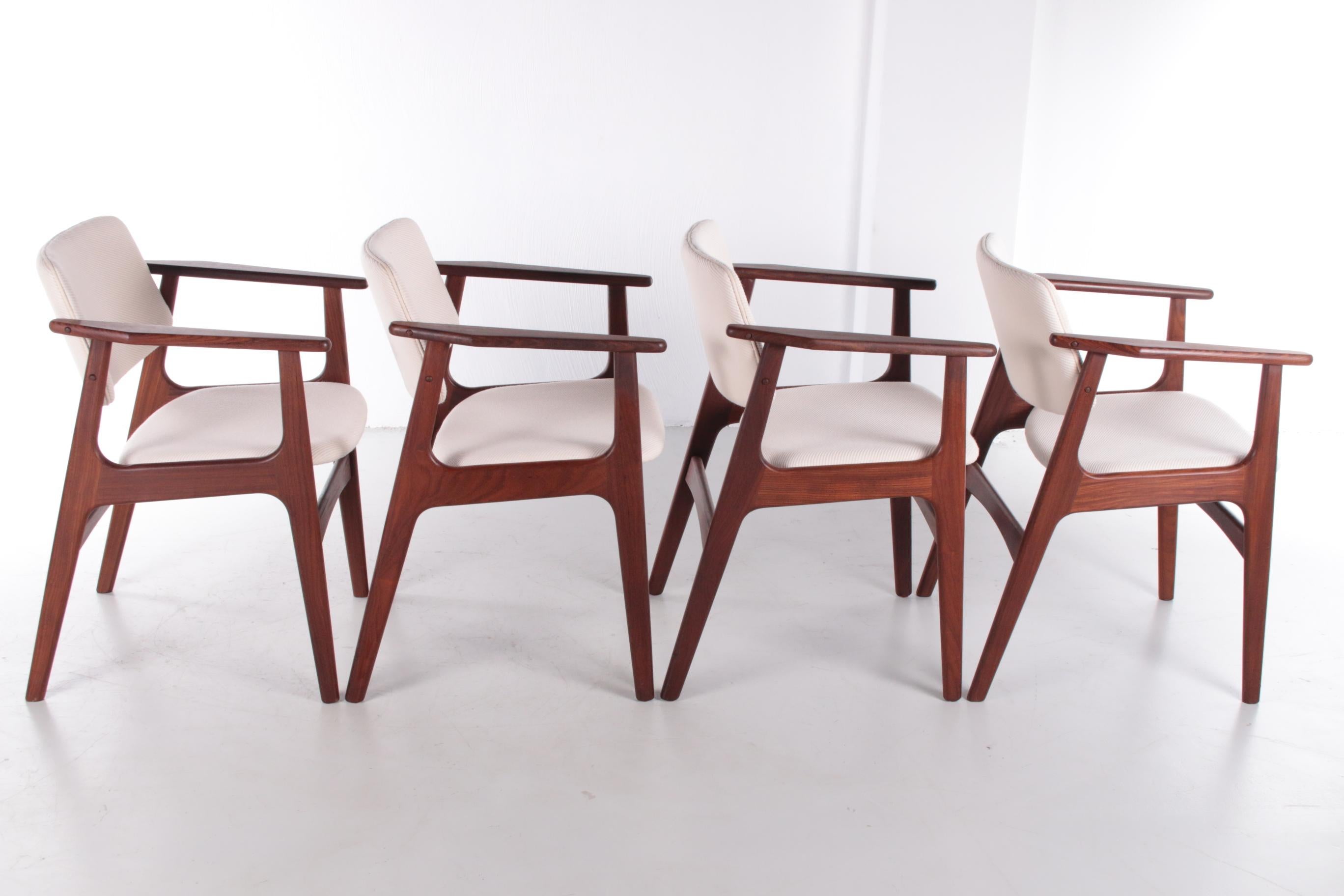 Arne Vodder Dining Room Chairs Set of 4 Denmark 60s In Excellent Condition In Oostrum-Venray, NL