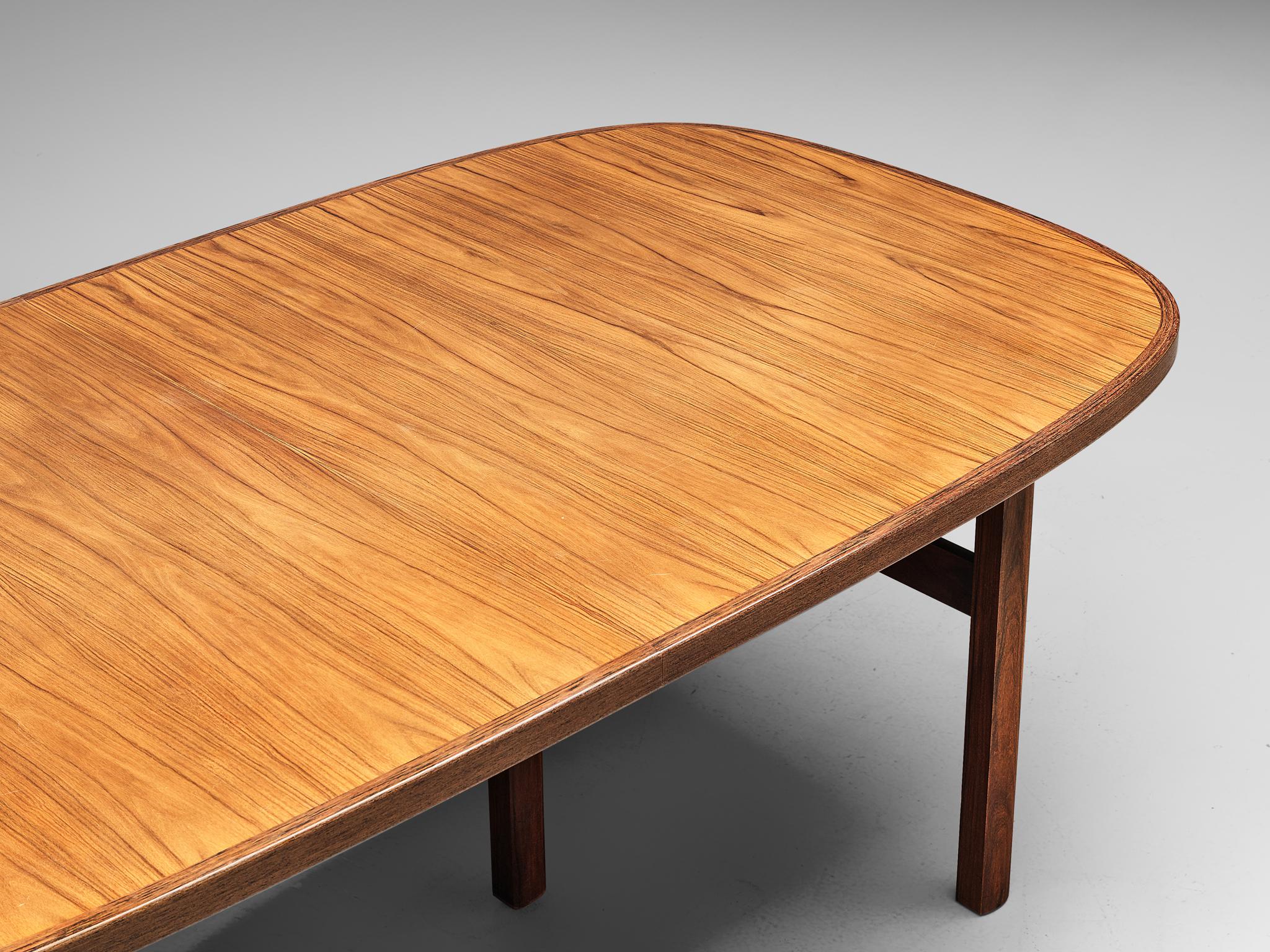 Arne Vodder Dining Table in Rosewood In Good Condition In Waalwijk, NL