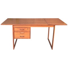 Arne Vodder Drop Leaf Midcentury Danish Modern Teak Desk