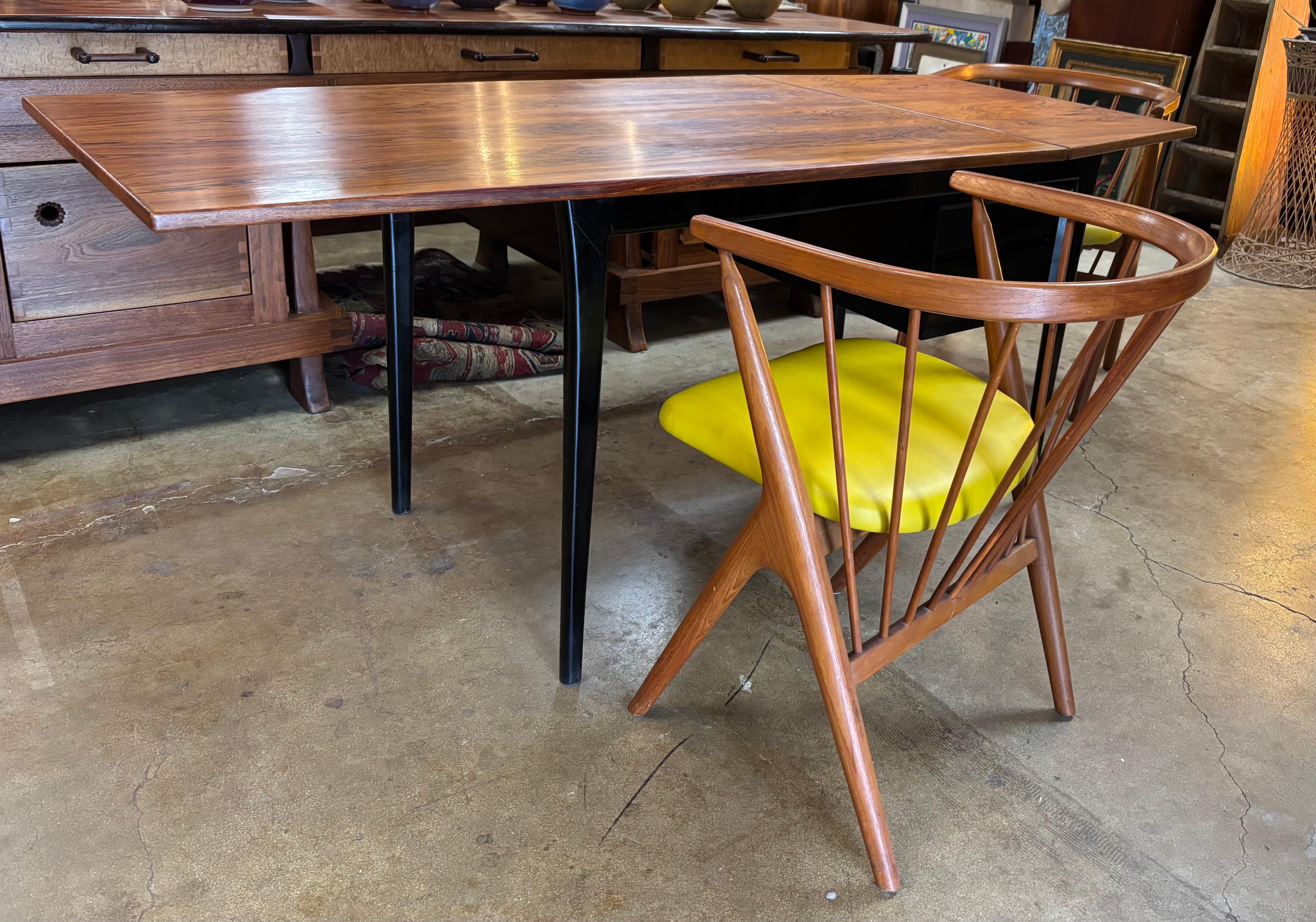 Scrivania in teak a ribalta di Arne Vodder in vendita 3