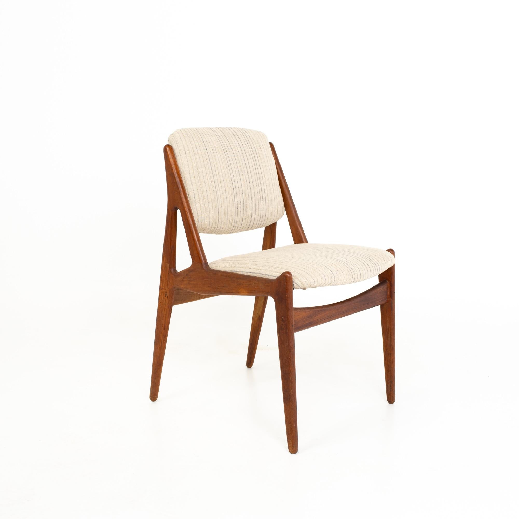 Mid-Century Modern Arne Vodder Elle and Ella Mid Century Teak Dining Chairs, Set of 6