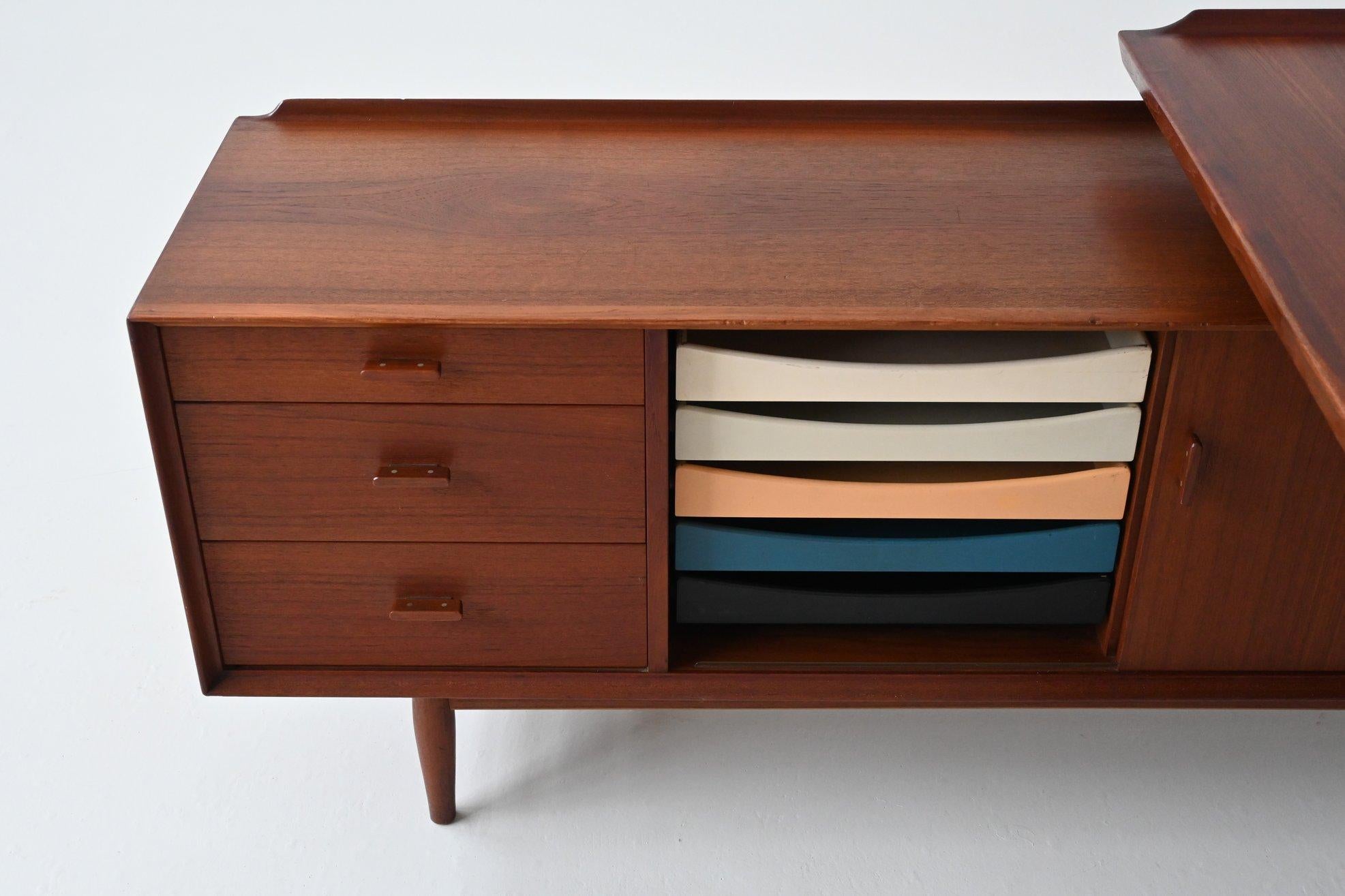 Arne Vodder executive desk and return in teak Sibast Denmark 1960 4