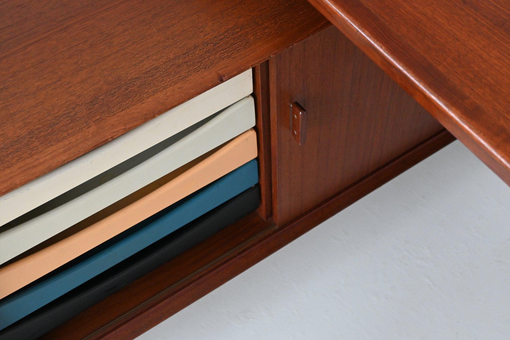 Arne Vodder executive desk and return in teak Sibast Denmark 1960 5