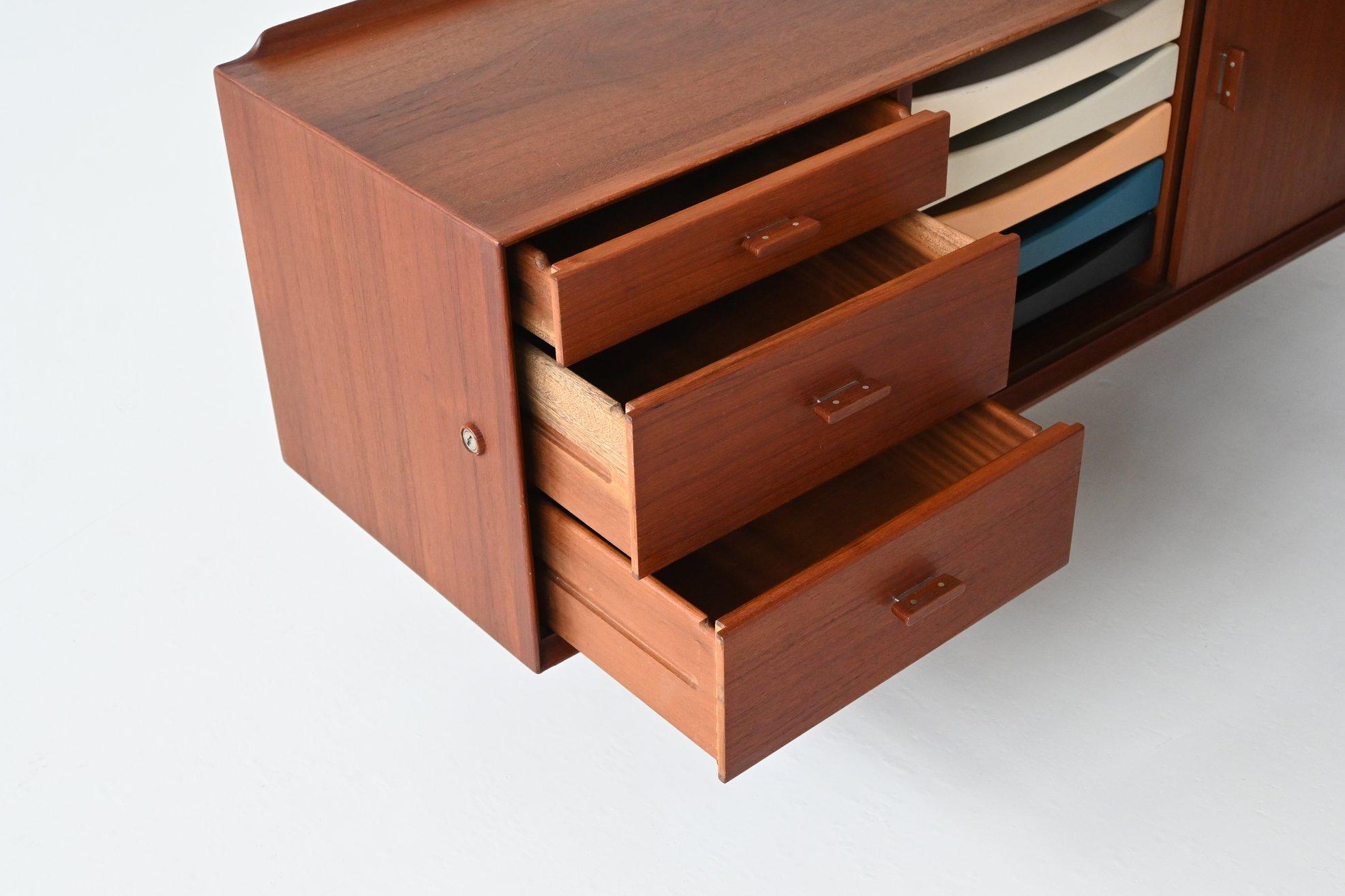 Arne Vodder executive desk and return in teak Sibast Denmark 1960 7
