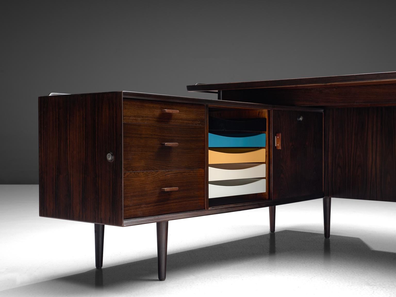 Scandinavian Modern Arne Vodder Executive Desk in Rosewood