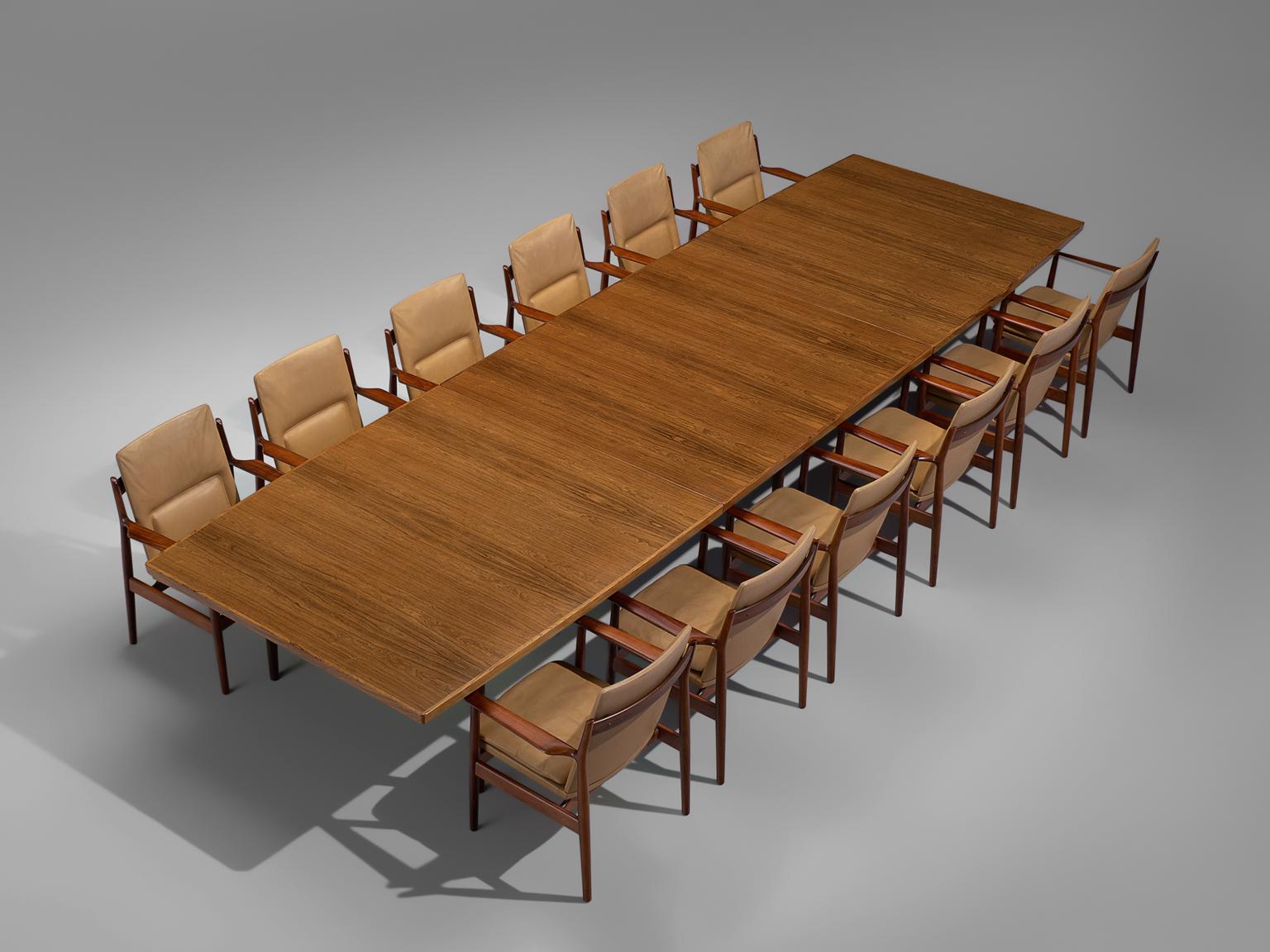 Arne Vodder Extremely Large Conference Table in Rosewood 1